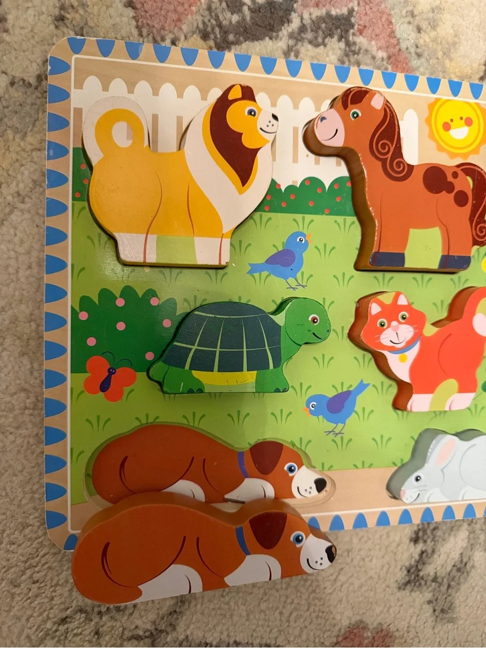 Melissa & Doug Kids Animal Puzzle - Multi-Color Wooden